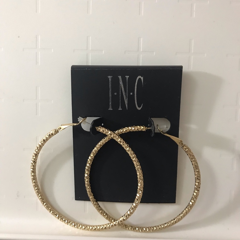 INC gold hoop earrings